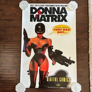RARE Donna Matrix poster (1993) 22” x 34” Reactor Digital Comics